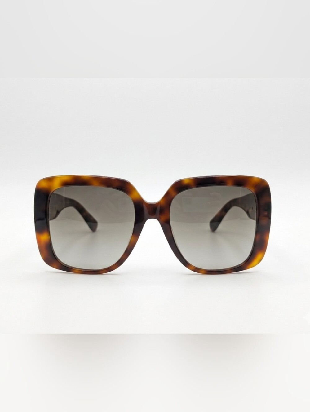 Longchamp Tortoiseshell Oversized Square Sunglasses - Brown/Amber